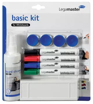 Een Legamaster basic kit voor whiteboards, op blister koop je bij ShopXPress