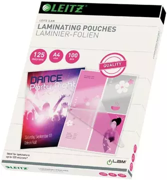 Een Leitz Ilam lamineerhoes ft A4, 250 micron (2 x 125 micron), pak van 100 stuks koop je bij ShopXPress