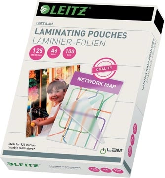 Een Leitz Ilam lamineerhoes ft A6, 250 micron (2 x 125 micron), pak van 100 stuks koop je bij ShopXPress