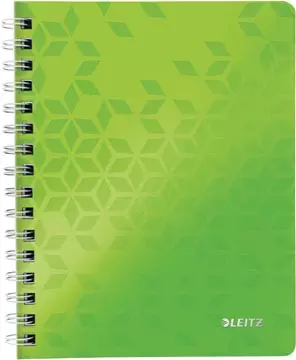 Een Leitz WOW schrift ft A5, geruit, groen koop je bij ShopXPress