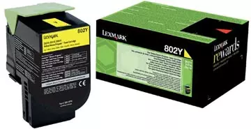 Een Lexmark Return Program toner 802, 1.000 pagina's, OEM 80C20Y0, geel koop je bij ShopXPress