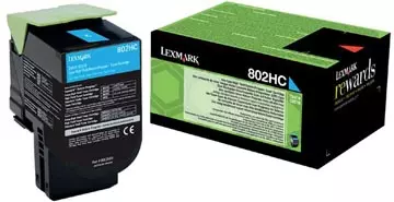 Een Lexmark Return Program toner 802, 3.000 pagina's, OEM 80C2HC0, cyaan koop je bij ShopXPress