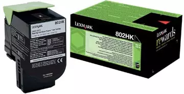 Een Lexmark Return Program toner 802, 4.000 pagina's, OEM 80C2HK0, zwart koop je bij ShopXPress