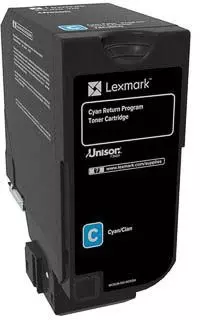 Een Lexmark Return Program toner CS72x, 3.000 pagina's, OEM 74C20C0, cyaan koop je bij ShopXPress