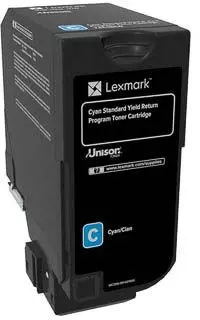 Een Lexmark Return Program toner CS72x, 7.000 pagina's, OEM 74C2SC0, cyaan koop je bij ShopXPress