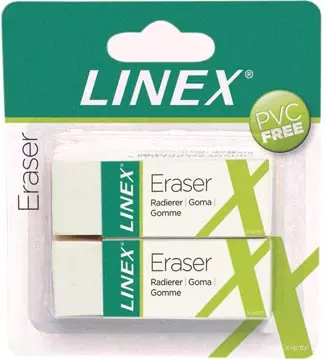 Een Linex witte gum, blister van 2 stuks koop je bij ShopXPress