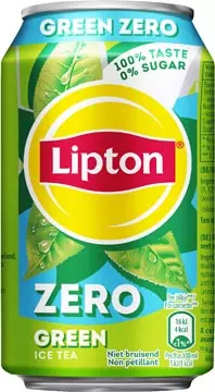 Een Lipton Ice Tea Green Zero, blik van 33 cl, pak van 24 stuks koop je bij ShopXPress