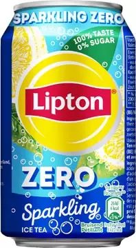 Een Lipton Ice Tea Sparkling Zero, blik van 33 cl, pak van 24 stuks koop je bij ShopXPress