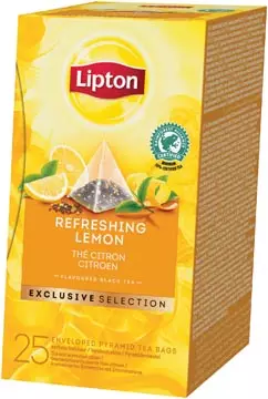 Een Lipton thee, Citroen, Exclusive Selection, doos van 25 zakjes koop je bij ShopXPress