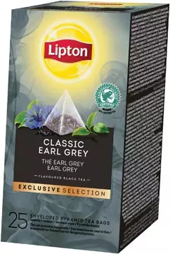 Een Lipton thee, Earl Grey, Exclusive Selection, doos van 25 zakjes koop je bij ShopXPress