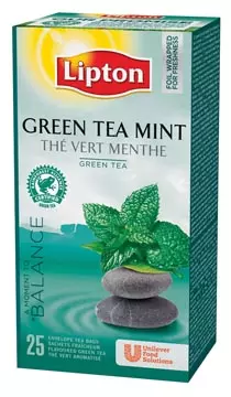 Een Lipton thee, Green Tea Mint, pak van 25 zakjes koop je bij ShopXPress