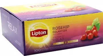 Een Lipton thee, Rozebottel, Infusion, doos van 100 zakjes koop je bij ShopXPress