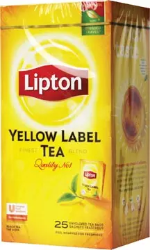 Een Lipton thee, Yellow Label, Squeezable, doos van 25 zakjes koop je bij ShopXPress