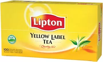 Een Lipton thee, Yellow Label Tea, pak van 100 zakjes koop je bij ShopXPress