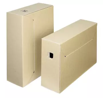 Een Loeff's archiefdoos City Box 30+, ft 390 x 260 x 115 mm, bruin/wit, pak van 50 stuks koop je bij ShopXPress