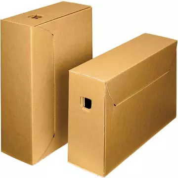 Een Loeff's archiefdoos City box 10+, ft 390 x 260 x 115 mm, bruin/wit, pak van 50 stuks koop je bij ShopXPress