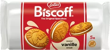 Een Lotus Biscoff gevulde speculoos, display van 16 stuks met 5 koekjes, 50 g, vanille koop je bij ShopXPress