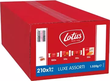 Een Lotus koeken Luxe Assorti, assortiment van 210 koekjes koop je bij ShopXPress