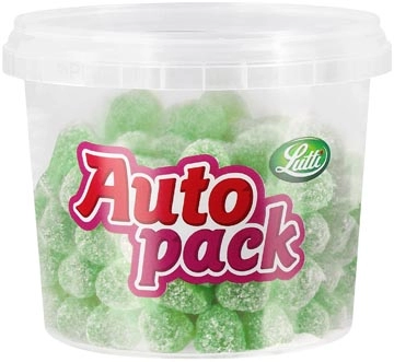 Een Lutti autopack snoep groentjes, doos van 200 g koop je bij ShopXPress