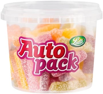 Een Lutti autopack snoep zure sticks, doos van 175 g koop je bij ShopXPress