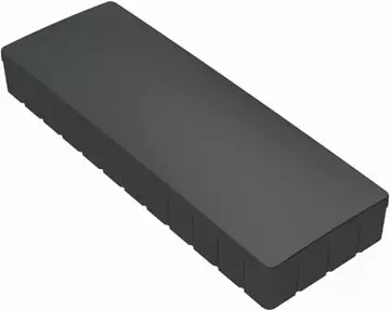 Een MAUL magneet Solid, rechthoek 54x19 mm, trekkracht 1 kg, doos van 10 stuks, zwart koop je bij ShopXPress