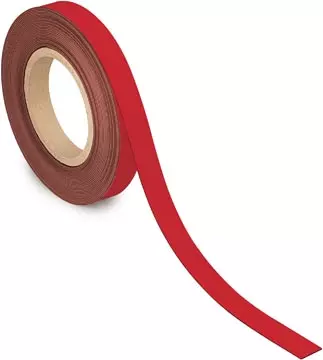 Een MAUL magnetisch etiketband beschrijf- en wisbaar, 10mtx20mm, rood koop je bij ShopXPress