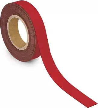 Een MAUL magnetisch etiketband beschrijf- en wisbaar, 10mtx30mm, rood koop je bij ShopXPress