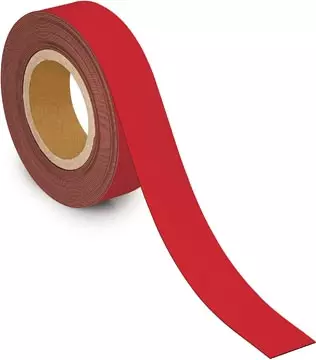 Een MAUL magnetisch etiketband beschrijf- en wisbaar, 10mtx40mm, rood koop je bij ShopXPress