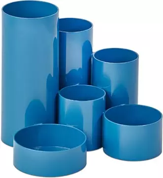 Een MAULtubo pennenbak, 6 vaks Ø15x12,5 cm, atlantic blue koop je bij ShopXPress