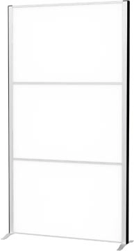 Een MAULconnecto scheidingswand, 3 x whiteboard, frame zilver, voet koop je bij ShopXPress