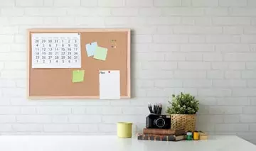 Een Bi-Office kurkbord met houten kader, ft 60 x 90 cm koop je bij ShopXPress