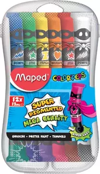 Een Maped plakkaatverf Color'Peps, 12 ml, 12 tubes in een plastic etui koop je bij ShopXPress