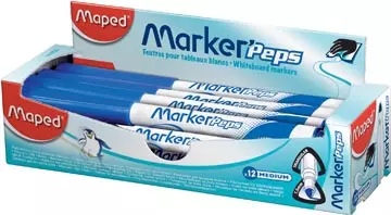 Een Maped whiteboardmarker Marker'Peps, doos van 12 stuks, blauw koop je bij ShopXPress