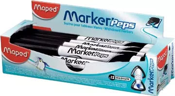 Een Maped whiteboardmarker Marker'Peps, doos van 12 stuks, zwart koop je bij ShopXPress