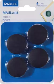 Een Maul magneet Solid 38mm trekkracht 1,5kg blister 4 zwart koop je bij ShopXPress