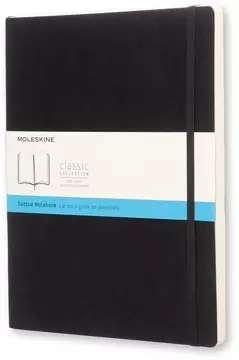 Een Moleskine notitieboek, ft 19 x 25 cm, puntraster, harde cover, 192 blad, zwart koop je bij ShopXPress