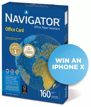 Een Navigator Office Card presentatiepapier ft A4, 160 g, pak van 250 vel koop je bij ShopXPress