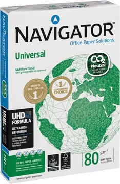 Een Navigator Universal CO2-neutraal papier, ft A4, 80 g, pak van 500 vel koop je bij ShopXPress