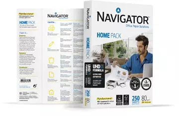 Een Navigator Home Pack printpapier ft A4,80 g, pak van 250 vel koop je bij ShopXPress