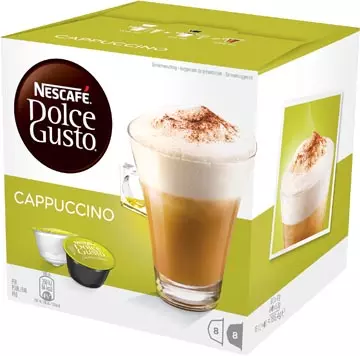 Een Nescafé Dolce Gusto koffiecapsules, Cappucino, pak van 16 stuks koop je bij ShopXPress