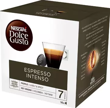 Een Nescafé Dolce Gusto koffiecapsules, Espresso Intenso, pak van 16 stuks koop je bij ShopXPress