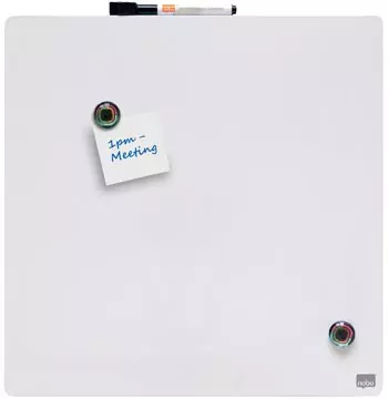 Een Nobo Mini whiteboard, magnetisch, tegel zonder lijst, 36 x 36 cm koop je bij ShopXPress