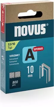 Een Novus nietjes A 53/10 Super Hard, doos met 800 nietjes koop je bij ShopXPress