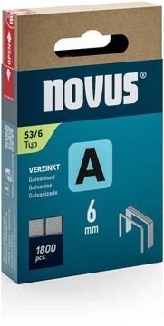 Een Novus nietjes A 53/6, doos met 1800 stuks koop je bij ShopXPress