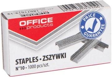 Een OFFICE products nietjes n° 10, verzinkt, doosje van 1000 stuks koop je bij Supplierz BV