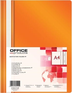 Een OFFICE products snelhechtmap, oranje koop je bij Supplierz BV