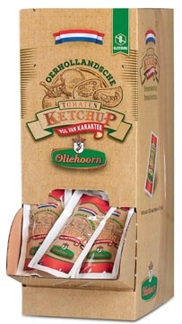 Een Oliehoorn Tomatenketchup, doos van 150 zakjes van 15 ml koop je bij ShopXPress