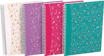 Een Oxford Floral hardcover spiraalschrift, ft B5, 60 vel, geruit 5 mm, 3 geassorteerde designs koop je bij Supplierz BV