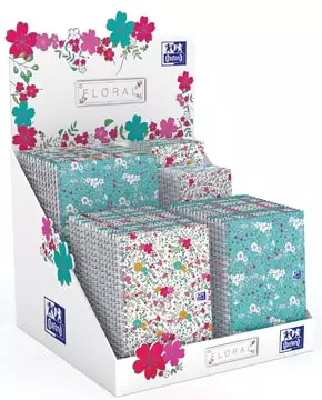 Een Oxford Floral notitieblok en spiraalschrift, ft A5/A6/B5, geruit 5 mm, display met 60 stuks koop je bij ShopXPress