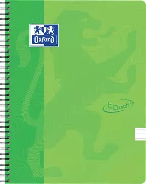 Een Oxford School Touch spiraalblok, ft A4, 140 bladzijden, gelijnd, groen (lime) koop je bij ShopXPress